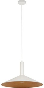 Żyrandol na lince CAPRI 1xE27/15W/230V śr. 50 cm biały/miedź