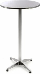 Stół barowy 110 cm okrągły - srebrny