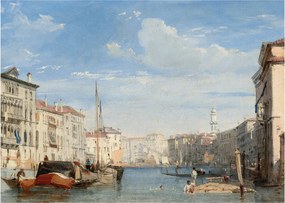 Obraz na szkle - Richard Parkes Bonington, The Grand Canal, reprodukcje (70x50 cm)