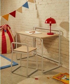 Beżowe metalowe krzesło dziecięce Tinn – Kave Home