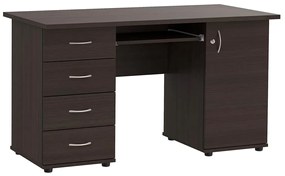 Biurko brązowe długie zamykane na kluczyk wenge S5-B34