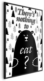 Plakat Nothing to eat 21x30 cm z ramą czarną bez marginesu ARTGEIST B