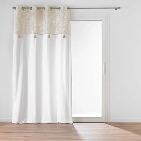 Biało-beżowa zasłona z mieszanki bawełny 140x240 cm Altea – douceur d'intérieur