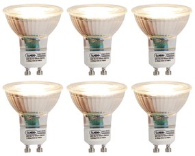 Zestaw 6 żarówek LED GU10 3-stopniowe ściemnianie do ciepłego światła 6W 450lm 2000K - 2700K