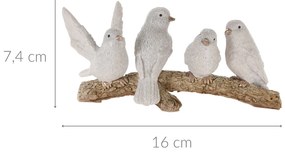 Figurka ozdobne ptaki na gałęzi, 16 cm