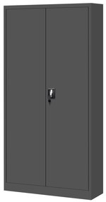 Zestaw 4x biurowa szafa metalowa na akta JAN H, 900 x 1950 x 400 mm, antracytowa