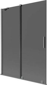 Mexen Velar parawan nawannowy 2-skrzydłowy rozsuwany 130 x 150 cm, grafit, gun metal - 896-130-000-41-95
