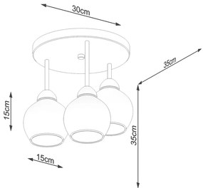 Czarna lampa sufitowa ø 15 cm Grande – Nice Lamps