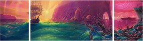Obraz - Obraz olejny, Podróż do fantastycznego królestwa (170x50 cm)