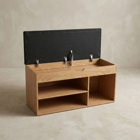 Szafka na buty z siedziskiem PORTA, 103 x 30 x 46 cm