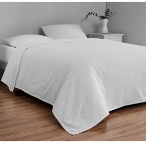 Biała bawełniana narzuta na łóżko dwuosobowe 200x230 cm Plain – Mijolnir