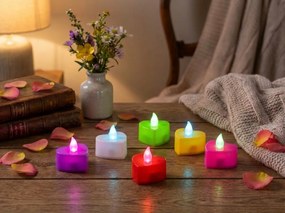 LED świeczki tealight w kształcie serca HEARTS, zestaw 6 szt.