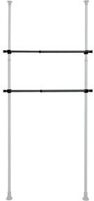 Wenko Zestaw 2 teleskopowych drążków poziomychHerkules, czarne