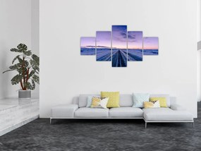 Obraz drogi zimą (125x70 cm)