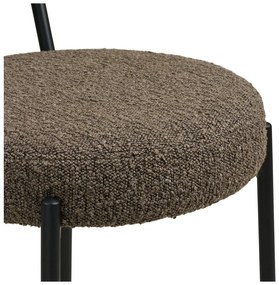 Brązowy tapicerowany hoker (wysokość siedziska 65 cm) Badalona – House Nordic