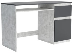 Biurko komputerowe młodzieżowe szkolne 120 cm REMI1 Beton/Antracyt