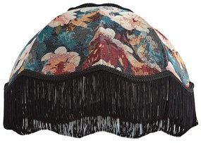 Abażur z tkaniny w kwiatowy wzór z białym wnętrzem 45/15/21,5 - Heritage