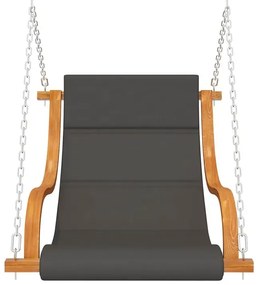 Czarny nowoczesny wiszący fotel ogrodowy huśtawka - Domino