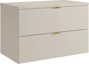 Wisząca szafka łazienkowa z blatem - Beżowa - 80 cm - LAVENA