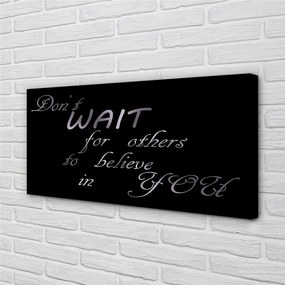 Obraz na płótnie Nowoczesny Napis Metaliczny