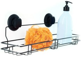 Czarna samoprzylepna półka kuchenna Compactor Bestlock Black Kitchen Shelf, 45,5x12 cm