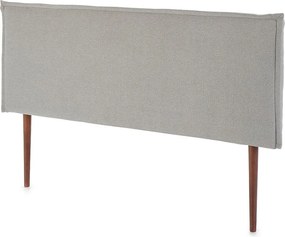 Kolumna zagłówka Berlin 150x100 cm, Szary materiał, Całkowita grubość 8 cm.