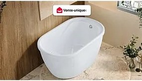 Wanna o obłym kształcie PICCOLA - 1-osobowa - 120 x 75 x wys.65 cm - kolor biały