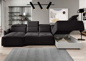 Narożnik MURILLO XL z elektryczną regulacją siedziska Prawostronny w tkaninie VOUGE 17 WERSAL