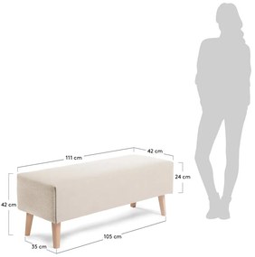 Beżowa ławka Kave Home Lydia