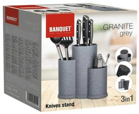 Banquet Stojak na noże 3w1 Granite Grey