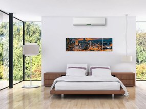 Obraz miasta nocą (170x50 cm)