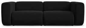 Czarna aksamitna sofa 228 cm Ekahi – Makamii