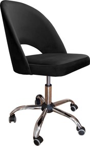Fotel obrotowy POLO tkanina Welur krzesło biurowe ergonomiczne do biurka : Kolor Stelaża - Chrom, Kolor tkaniny - VELVET - MG19, Typ siedziska - Siedzisko obrotowe 360°, Typ tkaniny - Velvet