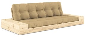 Musztardowa rozkładana sofa 244 cm Base – Karup Design