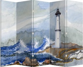 Parawan - Malowarstwo latarni morskiej (210x170 cm)
