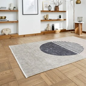 Szary chodnik z mieszanki bawełny odpowiedni do prania 60x170 cm Whisper – Think Rugs