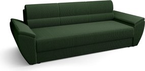 BEDANTE SOFA REBI BIS z funkcją spania POSO 14 Butelkowa zieleń z pojemnikiem na pościel, sofa do salonu, kanapa, sofa rozkładana, sofa z pojemnikiem, wersalka