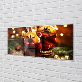 Szklany Panel Zimowa Herbata z Cynamonem