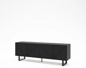Czarna szafka pod TV 161x55x35 cm Peta – Marckeric