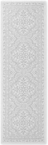 Dywan zewnętrzny dwustronny Duet Ornament szaro-kremowy 80 cm x 250 cm