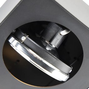 Designerski reflektor czarny kwadratowy 4-światłowy - Kaya