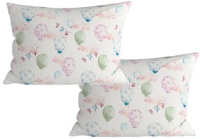 Zestaw 2 szt. dekoracyjnych poszewek na poduszkę BALUNEA 40x60 cm, biała