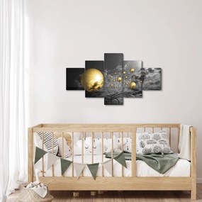 Obraz kul w kolorze ochry (125x70 cm)