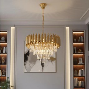 Brilagi - Żyrandol na łańcuchu ECLIPSE 7xE14/10W/230V śr. 48 cm złoty