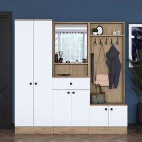 Zestaw do przedpokoju Pome White and Walnut I