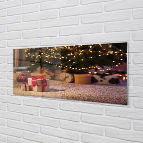 Szklany Panel Bożonarodzeniowe Prezenty pod Choinką