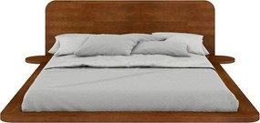 Łóżko lewitujące bukowe JAPANDIC / 180x200, kolor orzech