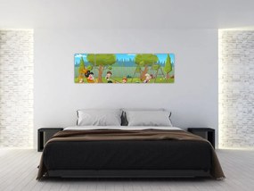 Obraz - Dzieci na placu zabaw (170x50 cm)