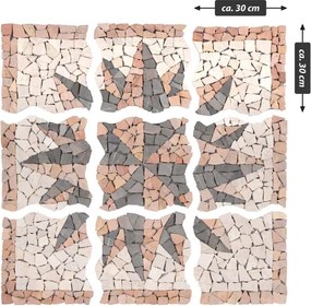 Mozaika marmurowa, motyw Róża Wiatrów, 90 x 90 cm