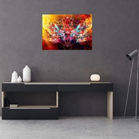 Obraz - Merkaba ze skrzydłami, abstrakcja (70x50 cm)